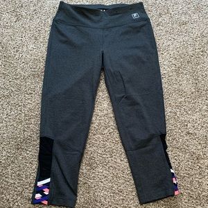 FILA Compression Gray Cropped Workout Leggings